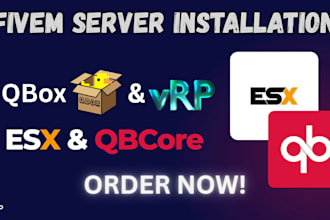build a complete fivem server with qbcore, qbox, or esx and custom lua scripts