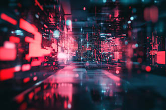 design an futuristic cyberpunk city or background art