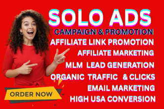 solo ads USA affiliate link promotion mlm leads sign up affiliate marketing