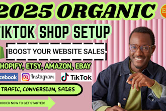 setup tiktok shop, facebook shop, instagram shop, shopify dropshipping marketing