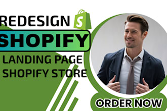 redesign shopify store, design shopify landing page, clone shopify product page