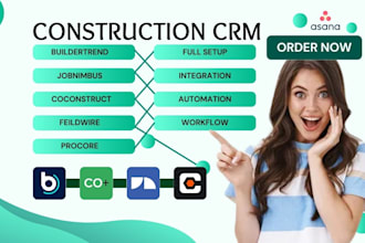 setup construction crm procore buildertrend plangrid coconstruct fieldwire asana