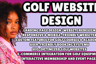 golf website design, golf booking, golf course golf academy, golf event website