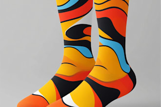 draw a unique socks design for your brand