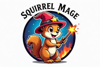 do outstanding squirrel mage logo with express delivery