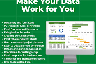 create custom excel dashboards, reports, and analytics