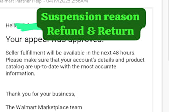 walmart seller account reinstate account in 24 to 48hr