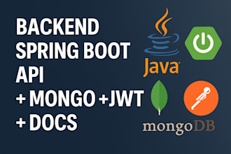 build a spring rest API with mongodb, jwt and docs