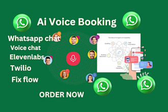 automate voice bookings and whatsapp followups with twilio, elevenlabs, fixflow,