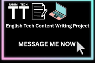do tech english content writing for my clients