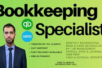 manually upload transactions into quickbooks or xero and do bank reconciliation