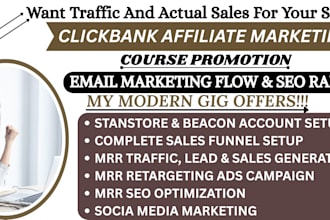 build clickbank affiliate marketing sales funnel and landing page
