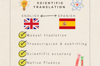 translate or proofread scientific and biology content