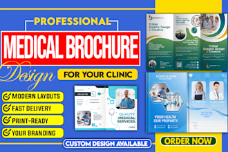 create an eyecatching healthcare or medical brochure for your clinic or service