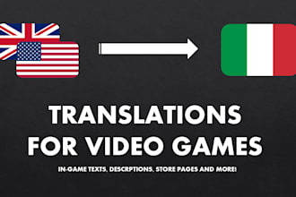 provide english to italian translations and localizations for your video game