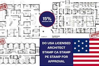 do usa licensed architect stamp ca stamp pe stamp for approval