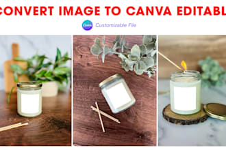 create editable PSD smart object mockup templates for canva and photoshop