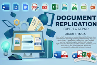 accurately repair, edit and replicate any doc or image