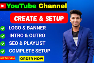 create and setup youtube channel