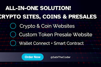 create crypto website,custom coin website and presale website