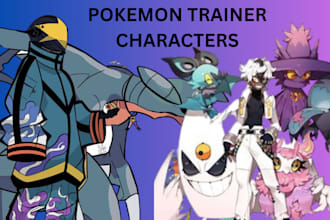draw you as a pokémon trainer with your fakemon, dream team or fusion