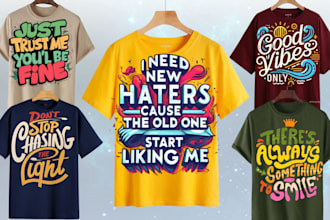 creative typography christian and custom clothing graphic, groovy t shirt design