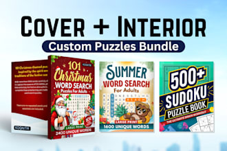create word search, sudoku, mazes, and crossword puzzle book