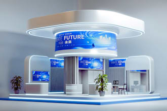 design 3d trade booth, posm, retail display, exhibition stand, stall, kiosk show