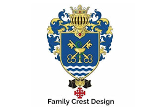 design heraldic, vintage, family crest, coat of arms logo