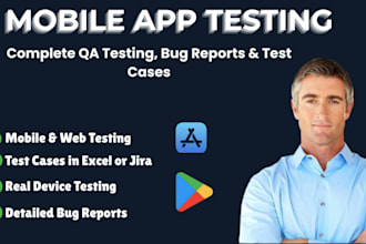 do app testing and website testing, QA, iphone , ipad , and android user testing