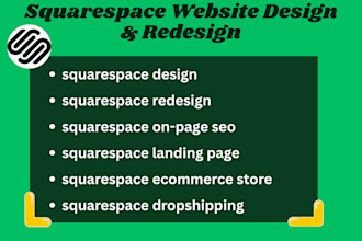 custom design or redesign your squarespace, godaddy, weebly, or webflow website