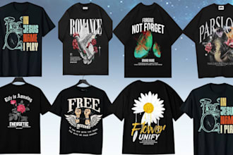 design christian t shirt trendy, edgy streetwear clothing in 12 hours