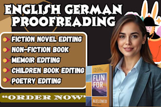 structural edit nonfiction book, memoir englich german proofreading as an editor