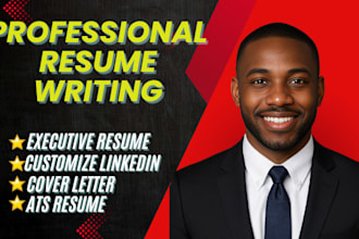 write executive resume  design cover letter optimize linkedin profile ats resume