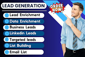 b2b lead generation, prospect list, email list building and data enrichment