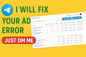 fix your telegram ads errors and run successful campaigns