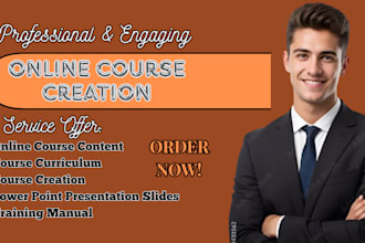 create online course content training manual video animation