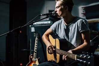 sing and record your country song, acoustic guitar and electric guitar