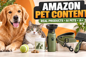 create amazon pet product photography with ai pets and a plus content