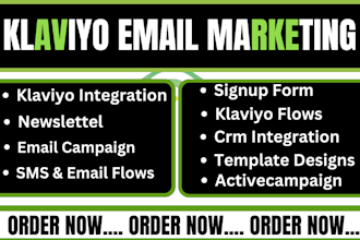 setup manage klaviyo email marketing automation flows campaigns popups shopify