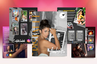 design attractive press kit, media kit, epk, one sheet, magazine design