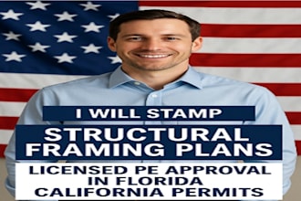 stamp structural framing plans license pe approval in florida california permits