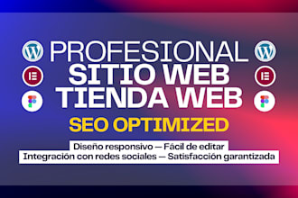 diseñar tu pagina web o website wordpress landing