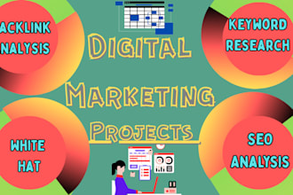 do digital marketing projects with SEO and social media marketing work