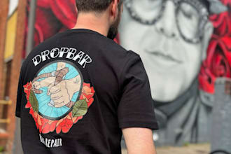 create a hand drawn digital design for your merchandise