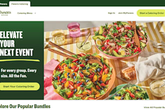 restaurant, catering, food, cafe, bakery landing page website