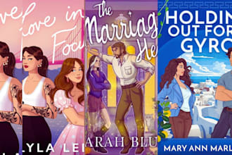 do romance book cover illustration, ebook cover, character design, cover art