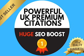 build and verify 20 premium UK citation links for huge SEO growth