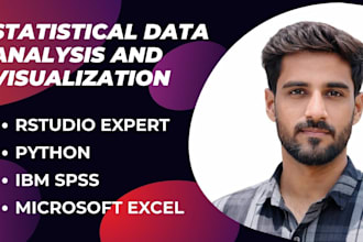 do data analysis using rstudio, python, spss, excel
