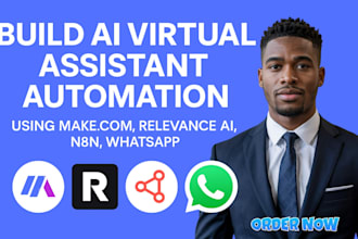 build ai virtual assistant makecom relevance ai n8n botpress whatsapp automation